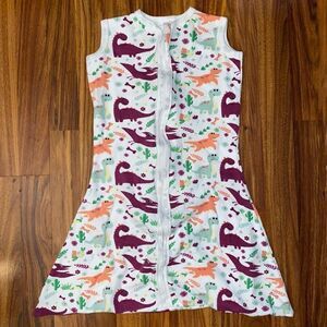 Zippy Freedom Sleeveless Dinosaur Zipper Sleep Sack Baby Size Medium 6